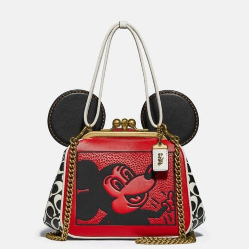 Coach X Keith Haring Disney Mickey Kisslock Purse
